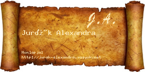 Jurák Alexandra névjegykártya